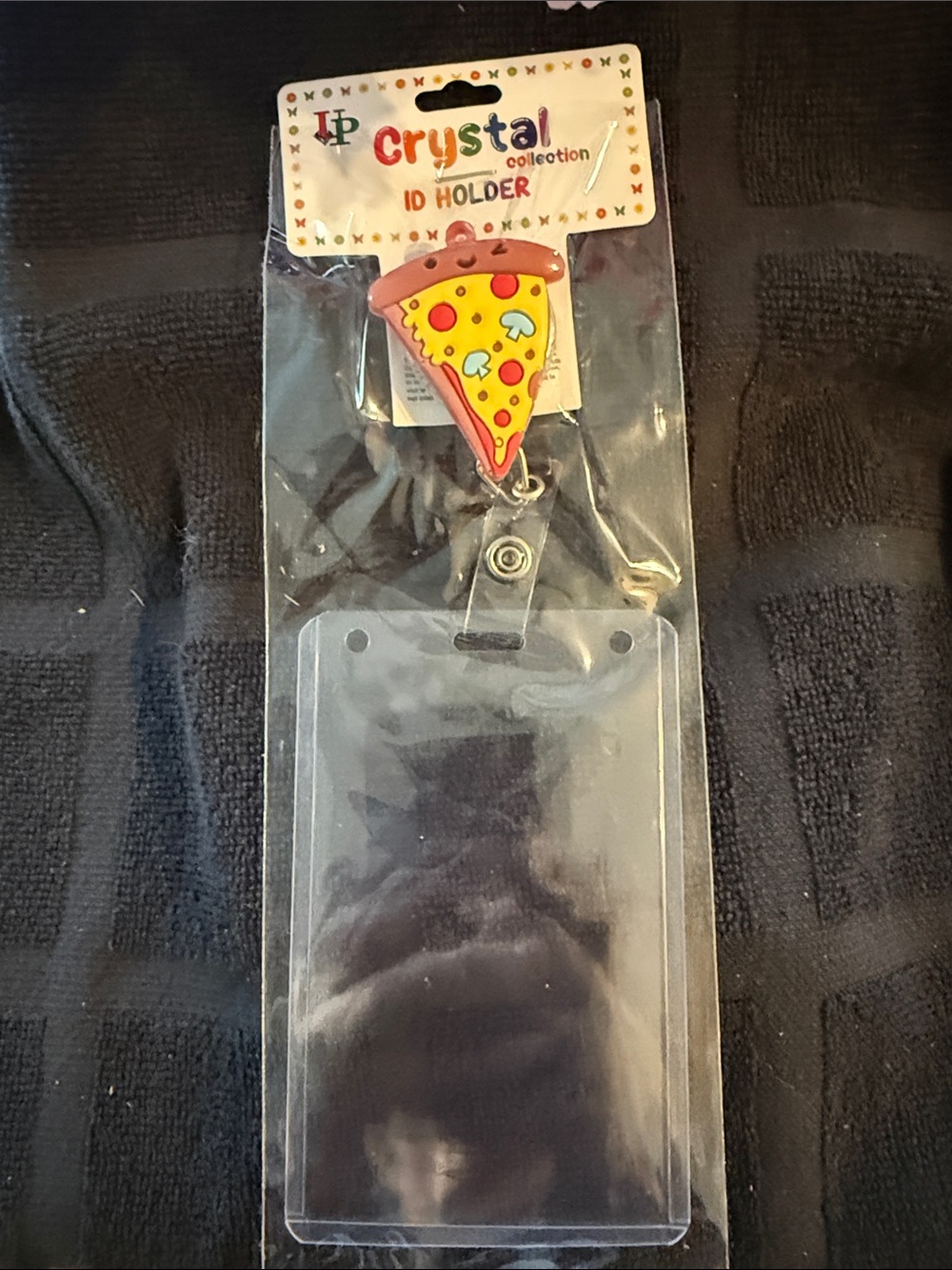Pizza Slice ID Holder - Yellow & Pink